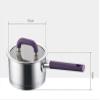 DameCo Saucepan Stainless Steel Milk Pot Baby Baby Food Pot Home Multi-Function Soup Pot Nonstick Metal Utensil Saucepan with Lid Safe Frying Pan Frying Pan interesting view 3