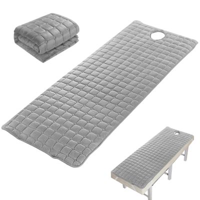 Beauty Bed Cover Thick Massage Bed Cover with Face Hole, Massage Table Sheets Non-Slip Massage Table Cover Quilted Mattress Topper with Elastic Band for Home Hotel Beauty Salon