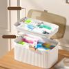 DEARBORN 1 Piece Portable Storage Box Clear 2 Tiers Storage Box Big Capacity Emergency view 4