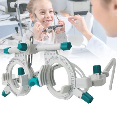 CYMYYDS Adjustable Optical Trial Lens Frame PD 48-80mm, Pure Titanium Optic Trial Eye Optometry Test Optician with 5-Piece Slot, Eye Optometry Optician for Eyeglasses Shop