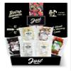Just Treats Lunar Sweet Six Choc Hamper - Dark Chocolate Peanuts, Fish n Chips, Fizzy Cola Bottles, Lion Midget Gems, Toffee Bonbons and White Candy Sticks (6,8,9,20,28,29) view 1