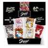 Just Treats Lunar Sweet Six Gummy Hamper - Choc Jazzles, Foam Mushrooms, Fruit Salad & Black Jack Chews, Squirrel Cherry Lips, Squirrel Floral Gums and White Choc Snowies (5,10,13,25,26,30) view 1