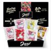 Just Treats Lunar Sweet Six Gummy Hamper - Foam Mushrooms, Candy Foam Shrimps, Fried Eggs, Fruit Salad & Black Jack Chews, Juicy Cherry Lips and Pink and White Mice (10,11,12,13,19,23) view 1