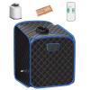 Multigot Portable Steam Sauna, Folding Personal Sauna Tent with Remote Control, Folding Chair and Foot Massage Roller, Full Body Steam Spa for Therapy Detoxify Slimming (Black) view 1