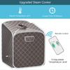 Multigot Portable Steam Sauna, Folding Personal Sauna Tent with Remote Control, Folding Chair and Foot Massage Roller, Full Body Steam Spa for Therapy Detoxify Slimming (Grey) view 3