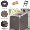 Multigot Portable Steam Sauna, Folding Personal Sauna Tent with Remote Control, Folding Chair and Foot Massage Roller, Full Body Steam Spa for Therapy Detoxify Slimming (Grey) view 4