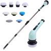 ARTSZY 9 in 1 Electric Cleaning Brush, Powerful Cleaning,Bathroom Scrubber Dual Speed,Shower Cleaning Brush with Extension Arm for Bathtub Tile Floor view 1