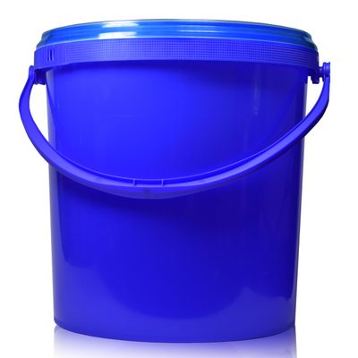 10L Blue Plastic Buckets with Blue Handles and Tamper Evident Lids  Pack of 4 Versatile Storage Pails  Great for Garden Feed, Water Storage, Garage Tools, and Household Essentials