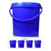10L Blue Plastic Buckets with Blue Handles and Tamper Evident Lids  Pack of 4 Versatile Storage Pails  Great for Garden Feed, Water Storage, Garage Tools, and Household Essentials view 2