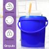 10L Blue Plastic Buckets with Blue Handles and Tamper Evident Lids  Pack of 4 Versatile Storage Pails  Great for Garden Feed, Water Storage, Garage Tools, and Household Essentials view 3