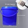 10L Blue Plastic Buckets with Blue Handles and Tamper Evident Lids  Pack of 4 Versatile Storage Pails  Great for Garden Feed, Water Storage, Garage Tools, and Household Essentials view 4