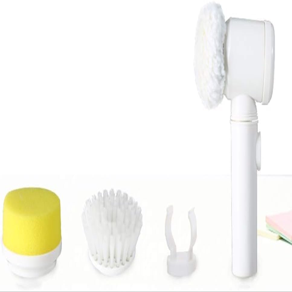 ARTSZY Brush Nylon Electric Multi-Functional Household Tools Bath Kitchen Cleaning Brush Window Cleaner, 5 in 1 Magic