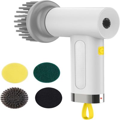 ARTSZY Electric Spin Scrubber Cordless Power Cleaning Brush Rechargeable Scrubber for Bathroom Tub Sink Kitchen Dishes Tile Window Floor Grout with 3 Replaceable Brush Heads