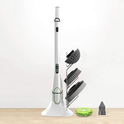 ARTSZY Electric Spin Scrubber with Stretchable Arm, 360 Cordless Power Bathroom Scrubber with 5 Replaceable Floor Scrubbing Cleaning Brush Heads