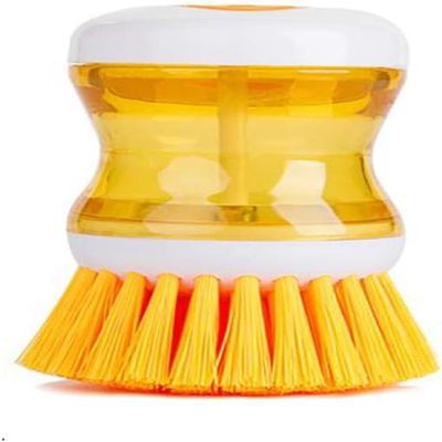 ARTSZY Dish Brush with Washing Up Liquid Soap Dispenser (Color : B)
