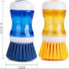 ARTSZY Dish Brush with Washing Up Liquid Soap Dispenser (Color : A) view 2