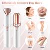 Vexloria Facial Hair Remover for Women, Face Hair Trimmer, Rechargeable Women's Facial Shaver, Painless Lady Shavers for Women for Face Hair, Upper Lips, Peach Fuzz, Bikini Body-White view 3