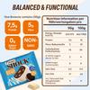 FitnesSHOCK Protein Brownie White Chocolate, No Added Sugar, 15%/7,5g Protein, 233kcal, Pre/Post Workout Snack - No Palm Oil, Filling dietary fibre, Soft Texture, 10x50g - Cookie cream flavour view 2