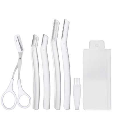7 Pack Womens Facial Hair Shaver Precision Eyebrow & Peach Fuzz Trimmer, Gentle Exfoliating Blade for Smooth Skin, Reusable Face Razors for Hair Removal, Suitable for Sensitive Skin Care