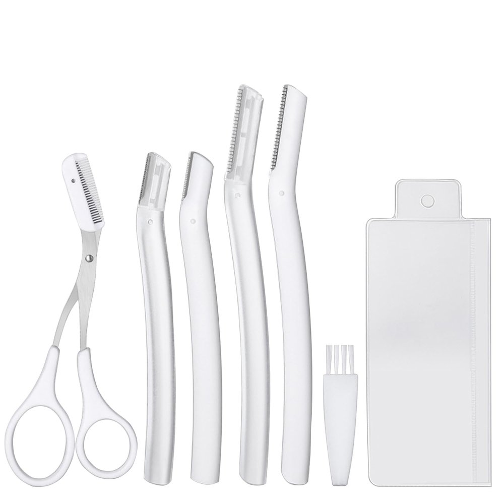 7 Pack Womens Facial Hair Shaver Precision Eyebrow & Peach Fuzz Trimmer, Gentle Exfoliating Blade for Smooth Skin, Reusable Face Razors for Hair Removal, Suitable for Sensitive Skin Care