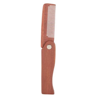 ANKROYU Beard Comb, Folding Beard Comb Portable Wooden Beard Comb Folding Pocket Beard Shaping Comb Men's Hair Folding Wooden Comb