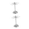 Beaupretty 2pcs Stainless Steel Razor Rack Wall Mount Men's Shaving Brush Holder for Mustache Brush Storage in Bathroom view 1