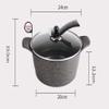 DameCo Soup Pot Casserole Maifan Stone Nonstick Cooker 24cm Binaural Cooker Cooker Pan Nonstick Metal Utensil Saucepan with Lid Safe Frying Pan Frying Pan interesting view 4