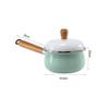 DameCo Casserole Ceramic Wooden Handle Milk Pot Multi-Function Small Pot Baby Baby Food Supplement Pot Nonstick Metal Utensil Saucepan with Lid Safe Saucepan Frying Pan (Pink) interesting view 2