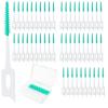 220 Pieces Interdental Brushes, Silicone Dental Brushes Blue Tooth Floss Picks for Braces Oral Cleaning view 1