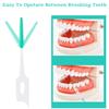 220 Pieces Interdental Brushes, Silicone Dental Brushes Blue Tooth Floss Picks for Braces Oral Cleaning view 3