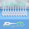 220 Pieces Interdental Brushes, Silicone Dental Brushes Blue Tooth Floss Picks for Braces Oral Cleaning view 4