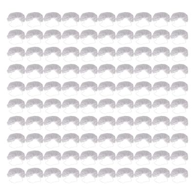 Disposable Nylon Beard Cover 100pcs, Lightweight Breathable, Latex, for Restaurants, Food Production (White)