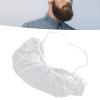 Disposable Nylon Beard Cover 100pcs, Lightweight Breathable, Latex, for Restaurants, Food Production (White) view 2