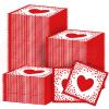 200PCS Valentine's Day Napkins Disposable Paper Napkins, 2-Ply Heart Guest Napkins Hand Napkins for Bathroom Wedding Decorations Dinner Supplies Tableware Decor 6.4X6.4inch view 1