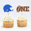 24 Pcs Football Theme Cupcake Toppers Baby's First Birthday Party Cake Decoration Dessert Insert MGPFERD view 3