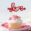 24 Pcs Valentine's Day Theme Cupcake Toppers Red Love Party Cake Decoration Birthday Party Dessert Insert MGPFERD view 2