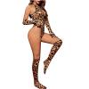 NSICBMNO Sexy Costume Outfit Women Uk Naughty Lingerie Sets For Bedroom Leopard Print Body Suit With Stockings And Gloves Babydolls Sexy Lingerie Halter Neck Bodysuit Roleplay Lingerie Clubwear view 1