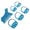 5 Size Beard Shaping Styling Tool with Comb,Tool with Comb,Trimming, ABS Material, Appearance, Polished and Professional Look for All Facia (Blue) view 4