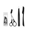 3-piece eyebrow trimming set, portable folding eyebrow trimmer, stainless steel blade eyebrow scraper, shaver beauty tool view 1