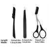 3-piece eyebrow trimming set, portable folding eyebrow trimmer, stainless steel blade eyebrow scraper, shaver beauty tool view 2