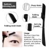 3-piece eyebrow trimming set, portable folding eyebrow trimmer, stainless steel blade eyebrow scraper, shaver beauty tool view 3