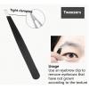 3-piece eyebrow trimming set, portable folding eyebrow trimmer, stainless steel blade eyebrow scraper, shaver beauty tool view 4