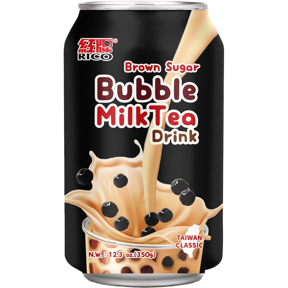 Rico Bubble Tea Drink, Brown Sugar, Pack of 6 (6 x 350 ml)