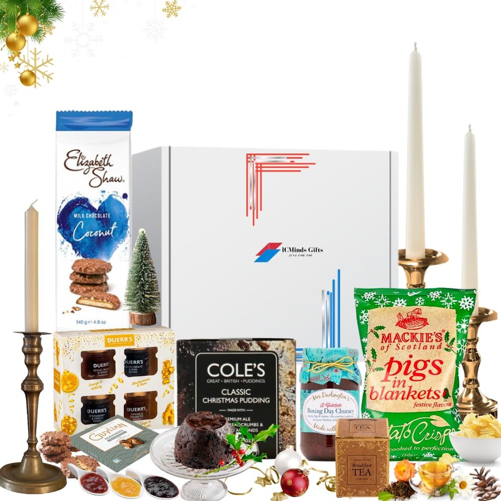 Easter gifts | Luxury Gourmet Gift Set for Women & Men | Chocolate Gifts, Christmas Pudding, Tea, Jams, Chutney, & Festive Snacks | Easter Hampers for Couples, Families