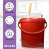 10L Red Plastic Buckets with Red Handles and Tamper Evident Lids  Pack of 12 Multi-Purpose Storage Pails  Stackable Containers for Gardening, Liquids, Tools, and Household Storage view 3