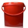 10L Red Plastic Buckets with Red Handles and Tamper Evident Lids  Pack of 4 Multi-Purpose Storage Pails  Stackable Containers for Gardening, Liquids, Tools, and Household Storage view 1
