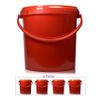 10L Red Plastic Buckets with Red Handles and Tamper Evident Lids  Pack of 4 Multi-Purpose Storage Pails  Stackable Containers for Gardening, Liquids, Tools, and Household Storage view 2