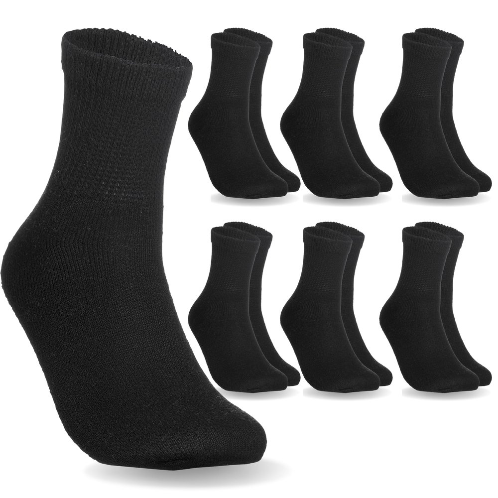ZKMAGIC Special Essentials 6 Pairs Women's Non-Binding Diabetic & Circulator Ankle Socks - Comfortably Soft, Moisture-Wicking Cotton