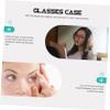 IWOWHERO Glasses Storage Case and Lense Container Detergent, Practical Portable Box for Office and Classroom, Fits Sunglasses and Reading Glasses view 4