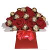 Chocolate Bouquet Hamper Ferero Rochr Lindr Personalised Red Blue White Gold Purple Sweet Candy Birthday (Medium) view 1